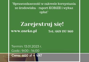 Sprawozdawczość w zakresie korzystanie ze środowiska  – Raport do KOBiZE i wykaz opłat
